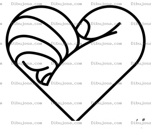Dibujo para colorear Mano De Corazon Para Pintar Y Colorear Dibujo De Una Mano Con Forma De Corazon