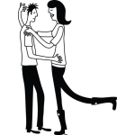 Dibujo para colorear Pareja De Altos Dibujo De Novio Alto Y Novia Alta Para Pintar Y Colorear