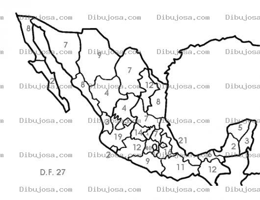 Dibujo para colorear Estados De Mexico Para Pintar Y Colorear
