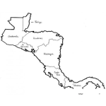 Dibujo para colorear Mapa De Centroamerica Para Pintar Y Colorear A Los Paises De Centro America