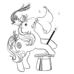Dibujo para colorear Dibujo De Pony Haciendo Magia Pra Pintar Y Colorer A Pony Mago