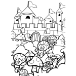 Dibujo para colorear El Castillo De Mario Bros Para Pintar Y Colorear