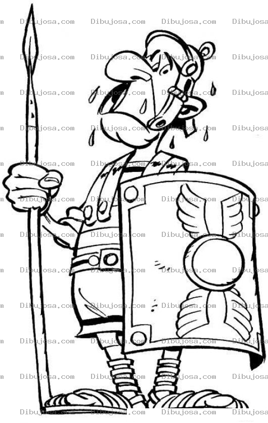 Dibujo para colorear Dibujo De Caballero Romano Sudando Para Pintar Y Colorear