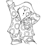 Dibujo para colorear Dibujo De Osito Padington En Pijama Para Pintar Y Colorear