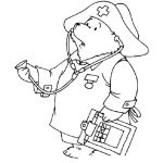 Dibujo para colorear Dibujo De Osito Doctor Para Pintar Y Colorear A Padington De Osito Doctor