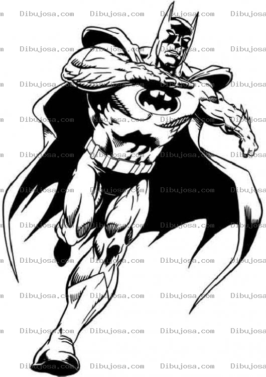 Dibujo para colorear Dibujo De Batman Corriendo Para Pintar Y Colorear