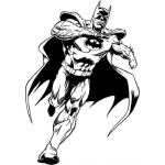 Dibujo para colorear Dibujo De Batman Corriendo Para Pintar Y Colorear