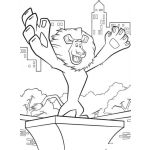 Dibujo para colorear Dibujo De Alex El Leon De Madagascar Para Pintar Y Colorear