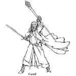 Dibujo para colorear Dibujo De Gandalf De Senor De Los Anillos Para Pintar Y Colorear