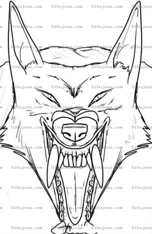 Dibujo para colorear Colmillos De Zorro Para Pintar Y Colorear
