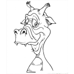 Dibujo para colorear Dibujo De Dragon Viejo E Inofensivo Para Pintar Y Colorear Al Dragon Goofy