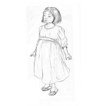 Dibujo para colorear Dibujo De Nina En Vestidito Para Pintar Y Colorear