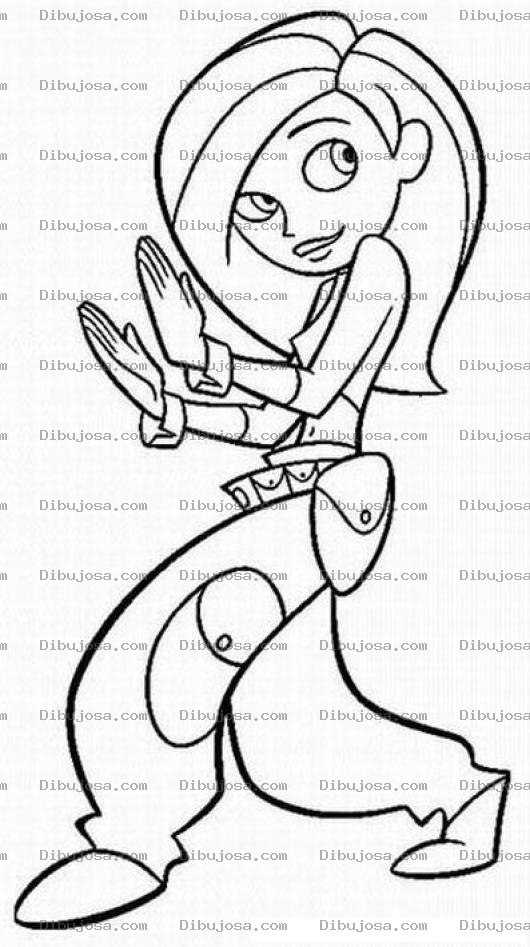 Dibujo para colorear Dibujo De Chica Karateca Para Pintar Y Colorear