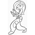 Dibujo para colorear Dibujo De Chica Karateca Para Pintar Y Colorear