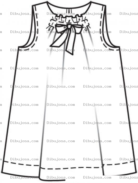 Dibujo para colorear Vestido De Nena Para Pintar Y Colorear