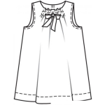 Dibujo para colorear Vestido De Nena Para Pintar Y Colorear