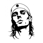 Dibujo para colorear Dibujo Del Tenista Rafael Nadal Para Pintar Y Colorear