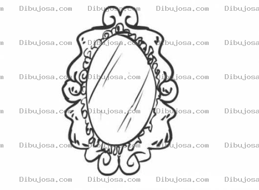 Dibujo para colorear Dibujo De Espejito Espejito Para Pintar Y Colorear Espejo De Princesa