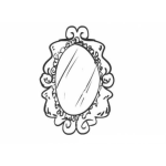 Dibujo para colorear Dibujo De Espejito Espejito Para Pintar Y Colorear Espejo De Princesa