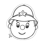 Dibujo para colorear Cara De Policia Para Recortar Pintar Y Colorear