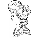 Dibujo para colorear Dibujo De Mujer Con Peinado Antiguo Para Pintar Y Colorear Peinado Pomposo