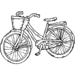Dibujo para colorear Bicicleta De Mujer Para Pintar Y Colorear