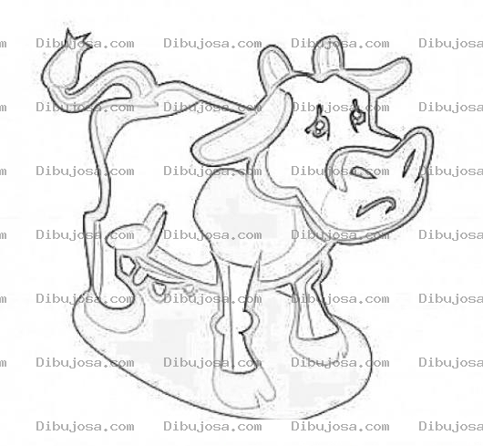 Dibujo para colorear Dibujo De Vaquita Triste Para Pintar Y Colorear