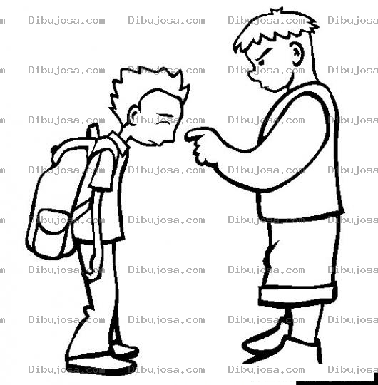 Dibujo para colorear Dibujo De Bullying Para Pintar Y Colorear Acoso Escolar