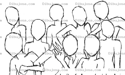 Dibujo para colorear Dibujo De Personas Sin Caras Para Pintar Y Colorear