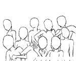 Dibujo para colorear Dibujo De Personas Sin Caras Para Pintar Y Colorear
