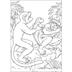 Dibujo para colorear Dinosaurio Bebe