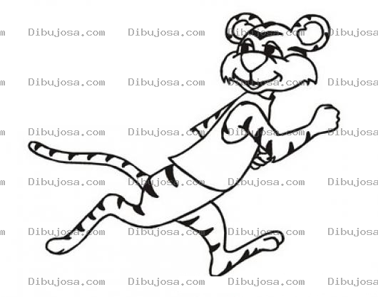 Dibujo para colorear Dibujo De Tigrillo En Camiseta Para Pintar Y Colorear