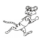 Dibujo para colorear Dibujo De Tigrillo En Camiseta Para Pintar Y Colorear
