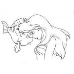 Dibujo para colorear Nemo Y La Sirenita Para Pintar Y Colorear