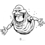 Dibujo para colorear Uglyspud Dibujo Del Fantasma Feo Spud De Los Cazafantasmas Para Pintar Y Colorear
