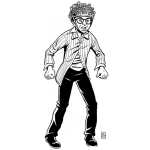 Dibujo para colorear Dibujo De Hombre Cerebro Para Pintar Y Colorear A Vince Clortho