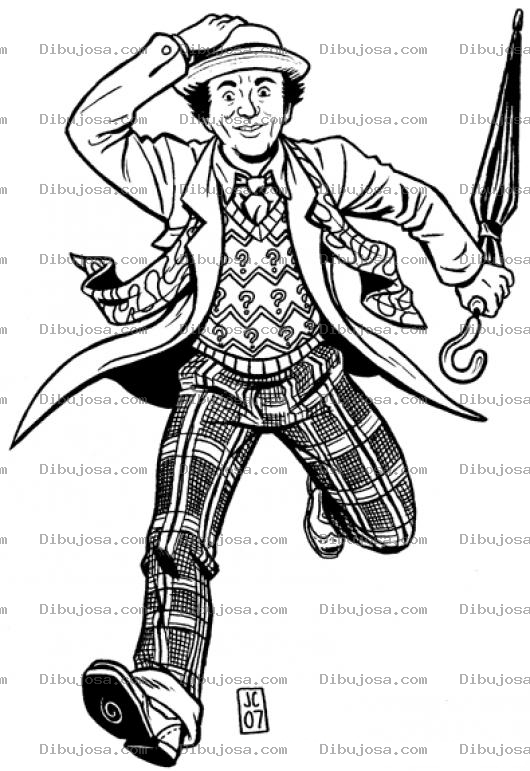Dibujo para colorear Dibujo De Seventh Doctor Para Pintar Y Colorear