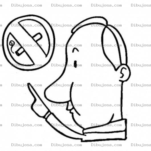 Dibujo para colorear Signo De No Fumar Para Pintar Y Colorear