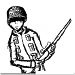 Dibujo para colorear Dibujo De Soldado Adolescente Para Pintar Y Colorear