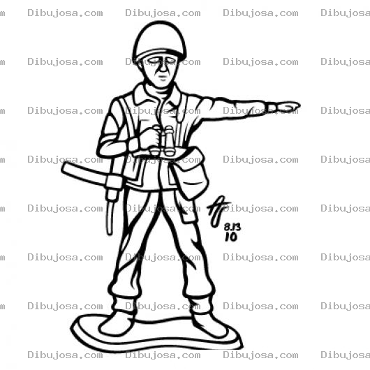 Dibujo para colorear Armymen Soldadito De Juguete Para Pintar Y Colorear