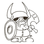 Dibujo para colorear Dibujo De Vikinguito Para Pintar Y Colorear