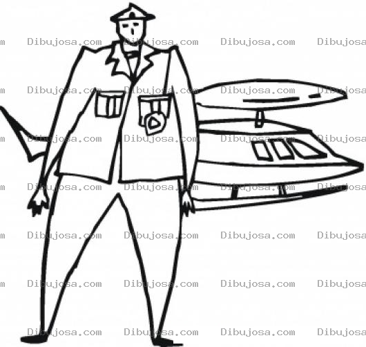 Dibujo para colorear General Y Su Helicoptero Militar Para Pintar Y Colorear