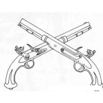 Dibujo para colorear Dibujo De Pistolas Antiguas Para Pintar Y Colorear Revolveres Viejos
