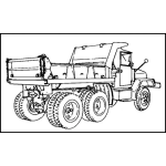 Dibujo para colorear Camion De Volteo De Tres Ejes Para Pintar Y Colorear Camion De Palangana