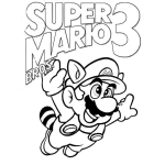 Dibujo para colorear colorear a Super Mario Bros 3