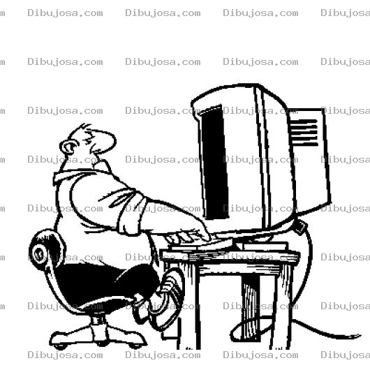 Dibujo para colorear Dibujo De Computadora Con Monitor Crt Gigante Para Pintar Y Colorear