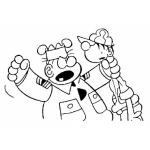 Dibujo para colorear Beettle Bailey Dibujo De Golpe En La Cara A Beto El Recluta Para Pintar Y Colorear