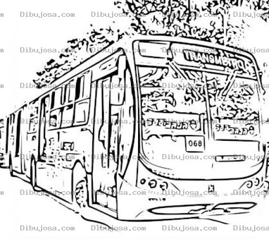 Dibujo para colorear Transmetro De Guatemala Para Pintar Y Colorear