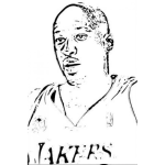 Dibujo para colorear Lamarodom.com Dibujo De Lamar Odom Para Pintar Y Colorear Al Jugador De Los Lakers De La Nba Odomlamar