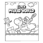 Dibujo para colorear Colorear a Super Mario World